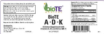 BioTE Medical BioTE A-D-K - supplement with vitamins a d3 and k2 as mk7