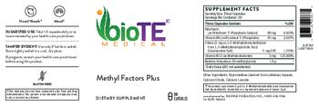 BioTE Medical Methyl Factors Plus - supplement