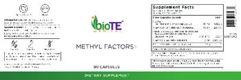 BioTE Medical Methyl Factors+ - supplement