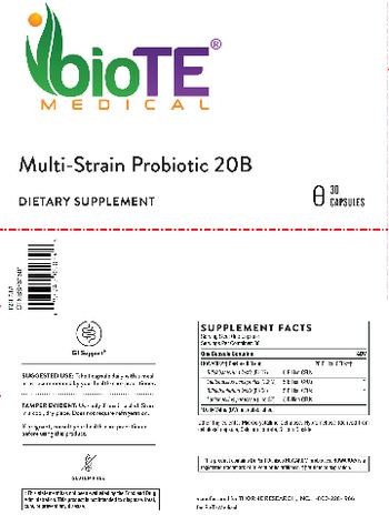 BioTE Medical Multi-Strain Probiotic 20B - supplement
