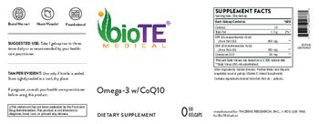 BioTE Medical Omega-3 w/CoQ10 - supplement