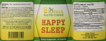 Biotech Nutritions Happy Sleep - supplement