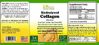 Biotech Nutritions Hydrolyzed Collagen - supplement