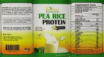 Biotech Nutritions Pea Rice Protein Vanilla Flavor - supplement