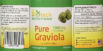 Biotech Nutritions Pure Graviola 1300 mg - supplement