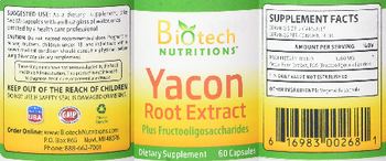 Biotech Nutritions Yacon Root Extract - supplement