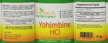 Biotech Nutritions Yohimbine HCl - supplement