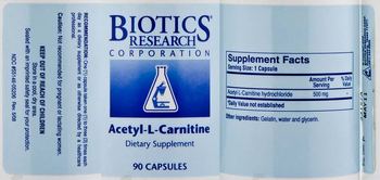 Biotics Research Corporation Acetyl-L-Carnitine - supplement