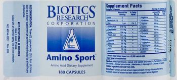 Biotics Research Corporation Amino Sport - amino acid supplement