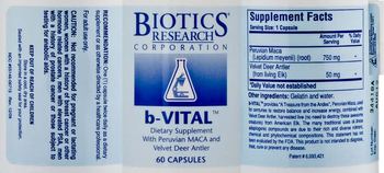 Biotics Research Corporation b-VITAL - supplement