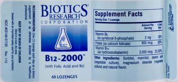 Biotics Research Corporation B12-2000 - 