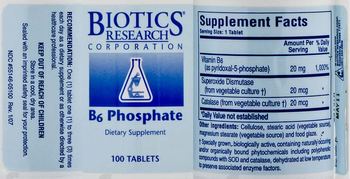 Biotics Research Corporation B6 Phosphate - supplement