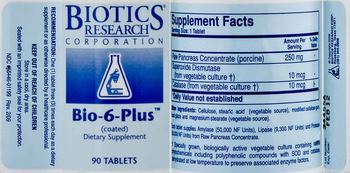 Biotics Research Corporation Bio-6-Plus - supplement