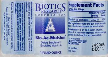 Biotics Research Corporation Bio-Ae-Mulsion - supplement