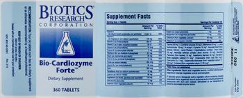 Biotics Research Corporation Bio-Cardiozyme Forte - supplement