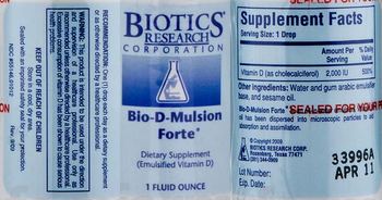 Biotics Research Corporation Bio-D-Mulsion Forte - supplement