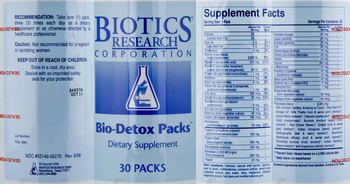 Biotics Research Corporation Bio-Detox Packs - supplement