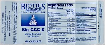Biotics Research Corporation Bio-GGG-B - specialized bcomplex supplement