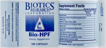 Biotics Research Corporation Bio-HPF - supplement