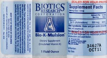 Biotics Research Corporation Bio-K-Mulsion - supplement