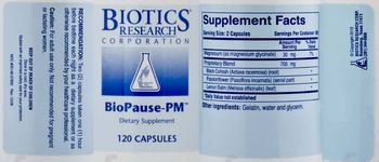 Biotics Research Corporation BioPause-PM - supplement