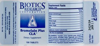 Biotics Research Corporation Bromelain Plus CLA - supplement