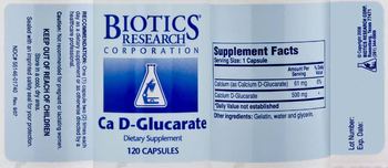 Biotics Research Corporation Ca D-Glucarate - supplement