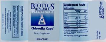 Biotics Research Corporation Chlorella Caps - supplement
