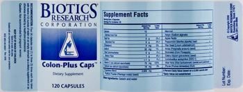 Biotics Research Corporation Colon-Plus Caps - supplement