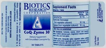 Biotics Research Corporation CoQ-Zyme 30 - supplement