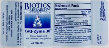 Biotics Research Corporation CoQ-Zyme 30 - supplement