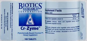 Biotics Research Corporation Cr-Zyme - supplement