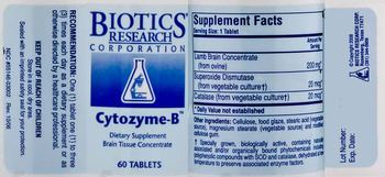 Biotics Research Corporation Cytozyme-B - supplement
