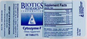 Biotics Research Corporation Cytozyme-F - supplement