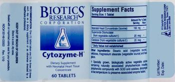 Biotics Research Corporation Cytozyme-H - supplement
