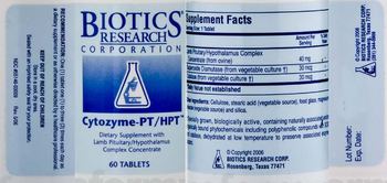 Biotics Research Corporation Cytozyme-PT/HPT - supplement