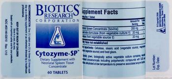 Biotics Research Corporation Cytozyme-SP - supplement