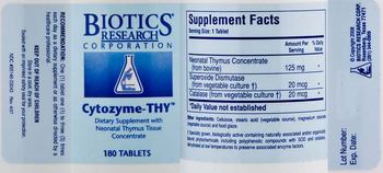 Biotics Research Corporation Cytozyme-THY - supplement