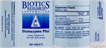 Biotics Research Corporation Dismuzyme Plus - supplement