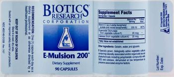 Biotics Research Corporation E-Mulsion 200 - supplement