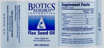 Biotics Research Corporation Flax Seed Oil - supplement with essential fatty acids
