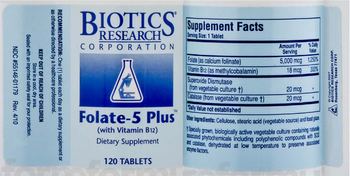 Biotics Research Corporation Folate-5 Plus - supplement
