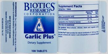 Biotics Research Corporation Garlic Plus - supplement