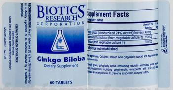 Biotics Research Corporation Ginkgo Biloba - supplement