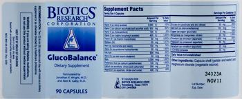 Biotics Research Corporation GlucoBalance - supplement