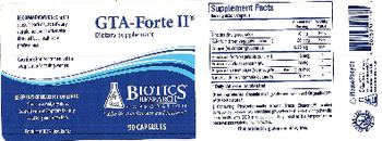 Biotics Research Corporation GTA-Forte II - supplement