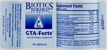 Biotics Research Corporation GTA-Forte - special supplement