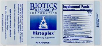 Biotics Research Corporation Histoplex - special supplement