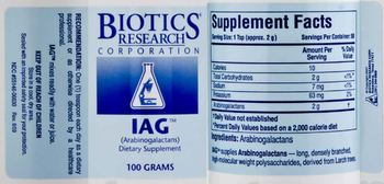 Biotics Research Corporation IAG - supplement