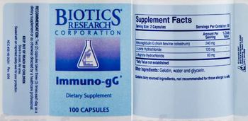 Biotics Research Corporation Immuno-gG - supplement